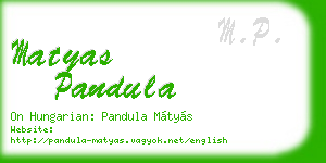 matyas pandula business card